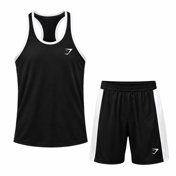 ست تاپ و شلوارک ورزشی مردانه gym مدل 51122-07
