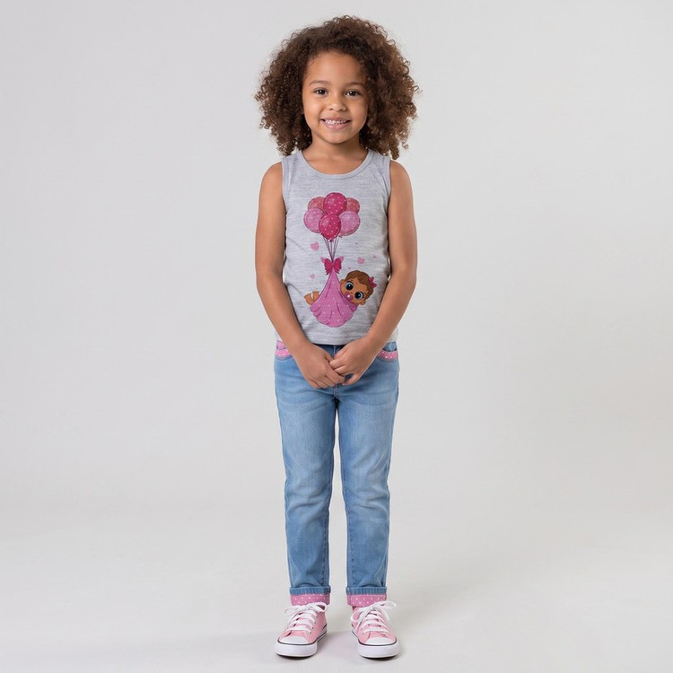 تاپ دخترانه مدل بادکنک و بچه A11