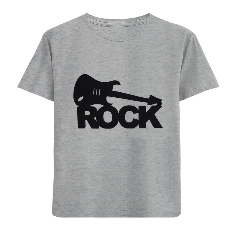تی شرت آستین کوتاه پسرانه مدل D307 ROCK