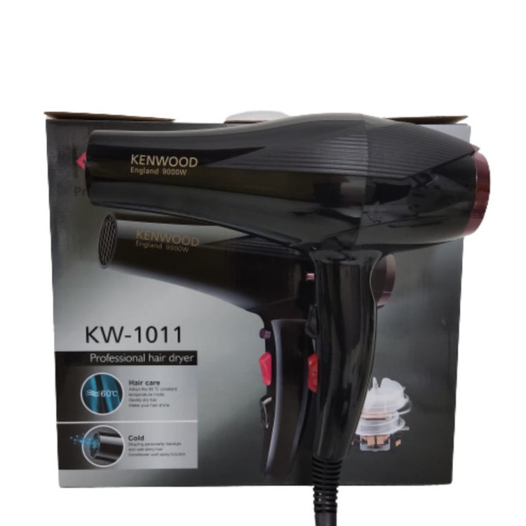 سشوار خانگی 2400 وات کنوود مدل KW-1011، موتور AC، وزن 500 گرم، المنت تیتانیوم، دارای سری متمرکزکننده باریک با ویژگی ص...