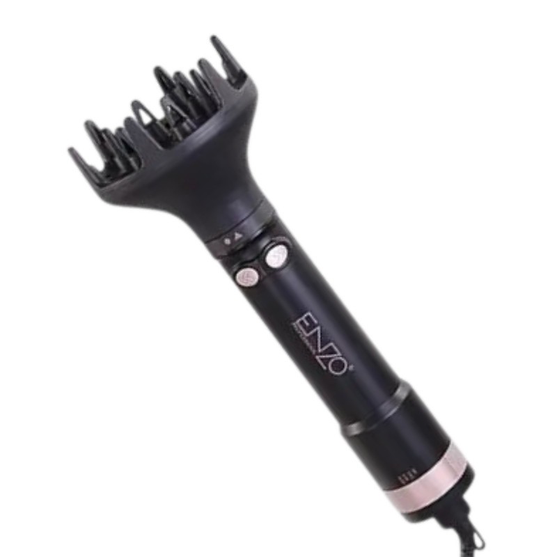 سشوار برسدار چرخشی انزو پروفیشینال مدل EN-760 7in1 با توان 1500 وات، موتور DC براشلس، تنظیمات دما و سرعت دو حالته، تک...
