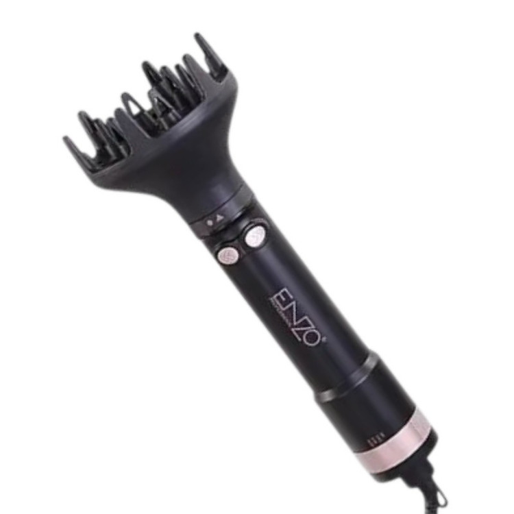 سشوار برسدار چرخشی انزو پروفیشینال مدل EN-760 7in1 با توان 1500 وات، موتور DC براشلس، تنظیمات دما و سرعت دو حالته، تک...