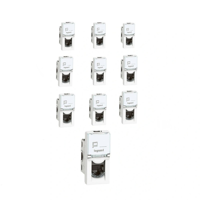 کیستون شبکه Cat6 لگرند مدل باریک بسته 10 عددی