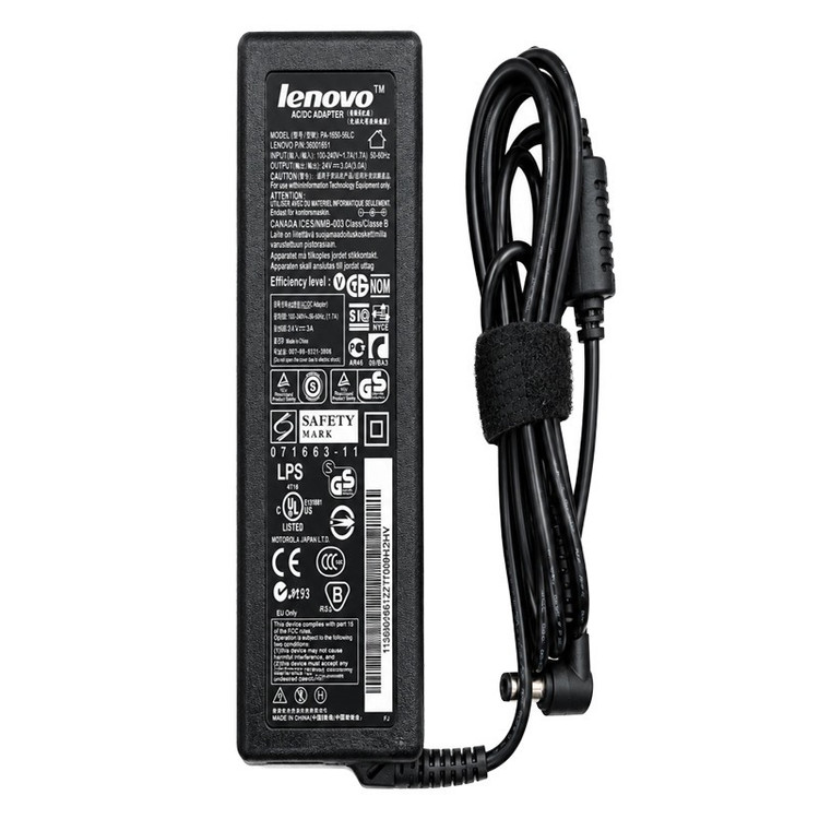 آداپتور برق 24 ولت 3 آمپر لنوو مدل PA-1650-56LC مناسب برای دستگاه هایی با ولتاژ 24 و آمپر 3 یا کمتر