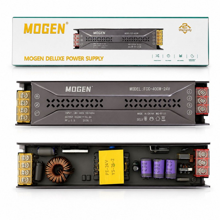آداپتور برق ۲۴ ولت ۱۶.۶ آمپر مدل FCC-400W-24V مناسب برای ۴۸۰ وات، DC24V، MG-B101