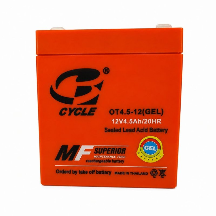 باتری یو پی اس با ولتاژ 12 ولت با شدت جریان 4.5 آمپر سایکل مدل MO12-4.5 12V 4.5Ah