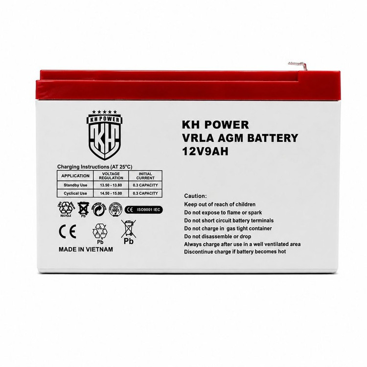 باتری UPS با ولتاژ 12 ولت و شدت جریان 9 آمپر ساعت کا اچ پاور مدل 12V9AH