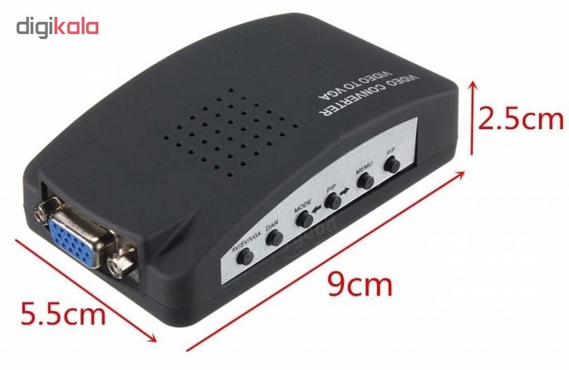 مبدل AV و S-Video به VGA مدل BNC