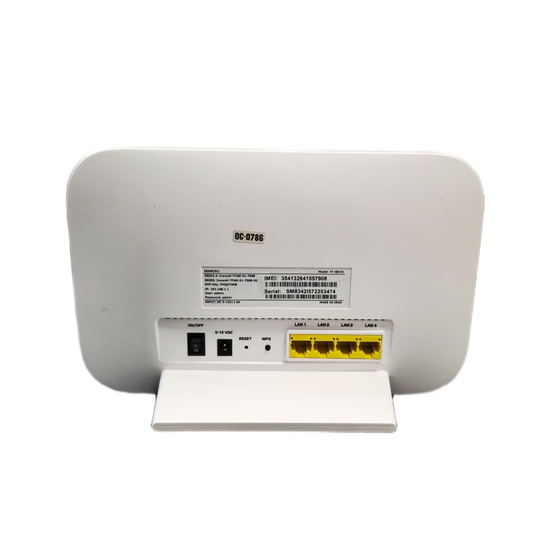 مودم روتر 4G و TD-LTE پیشگامان مدل TF-i60 S1، بههمراه سیمکارت و بسته اینترنت 300 گیگابایتی 6 ماهه، با اتصال وایفای بر...