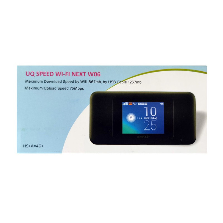 مودم همراه 4G یوکیو مدل Speed Wifi Next W06 با صفحه نمایش 2.4 اینچی تاچ اسکرین، باتری 3000 میلیآمپری با شارژدهی 7 ساع...