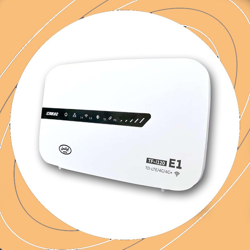 مودم روتر 4.5G ایرانسل مدل TF-i120 E1 با اتصال وایفای و کابل LAN، پشتیبانی از 32 کاربر، سیمکارت و 300 گیگابایت اینترن...