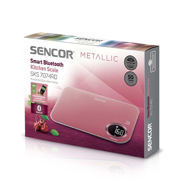 ترازو آشپزخانه دیجیتال سنکور مدل SKS7074RD حداکثر ظرفیت قابل اندازهگیری 5 کیلوگرم با دقت اندازهگیری 1 گرم
