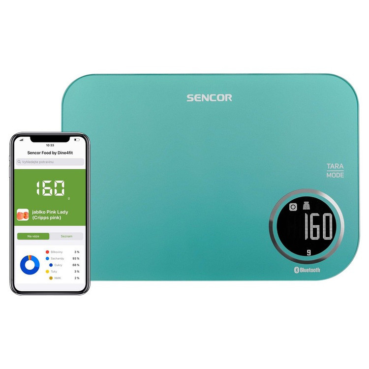 ترازو آشپزخانه دیجیتال سنکور مدل SKS 7071GR حداکثر ظرفیت قابل اندازهگیری 5 کیلوگرم با دقت اندازهگیری 1 گرم
