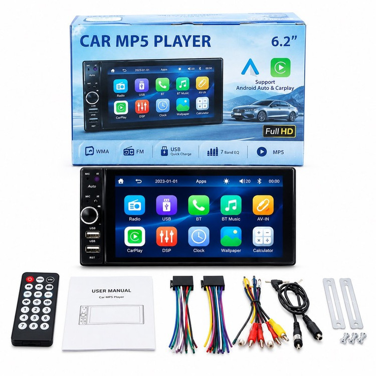 پخشکننده صوتی و تصویری خودرو مدل 5080AC7388 با نمایشگر Full HD