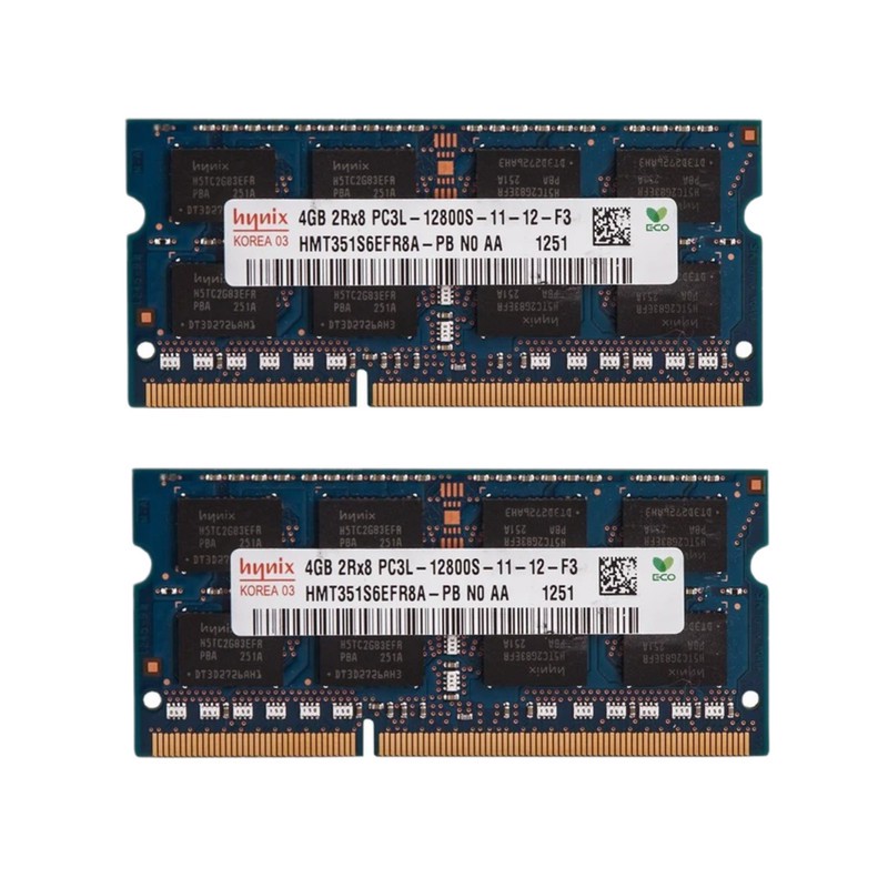 رم لپ تاپ DDR3L دو کاناله 1600 مگاهرتز CL11 هاینیکس ظرفیت ۴ گیگابایت بسته ۲ عددی