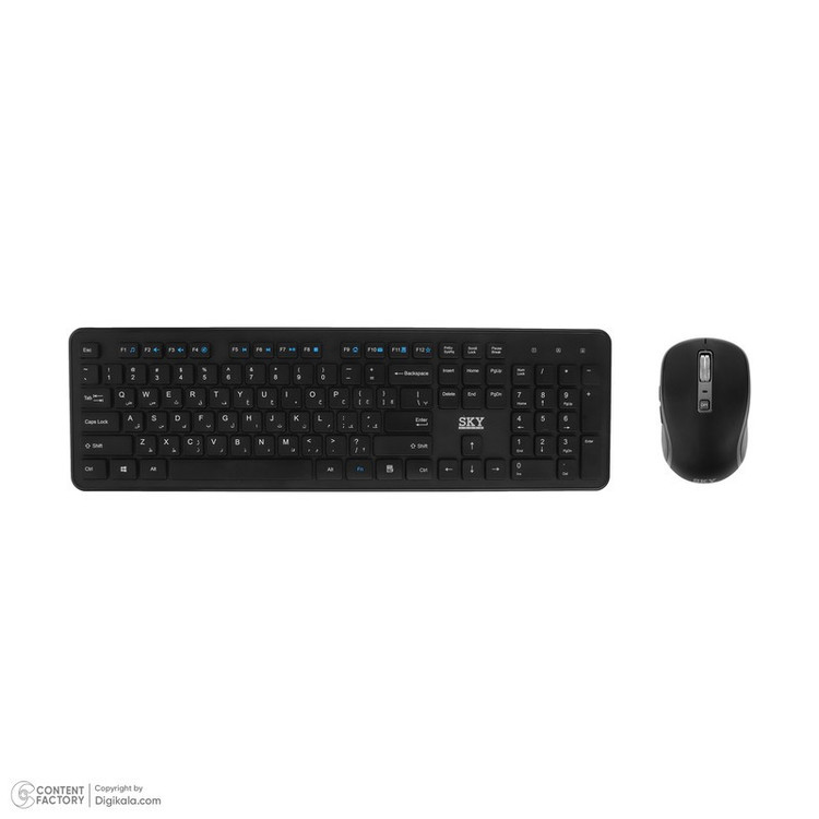 کیبورد و ماوس بیسیم اسکای لیزر مدل KG9012+G1060E6
