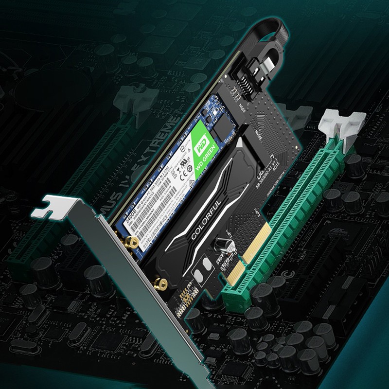 مبدل M.2 M-Key+M.2 B-Key به PCle 3.0 4X یوگرین مدل CM302-70504