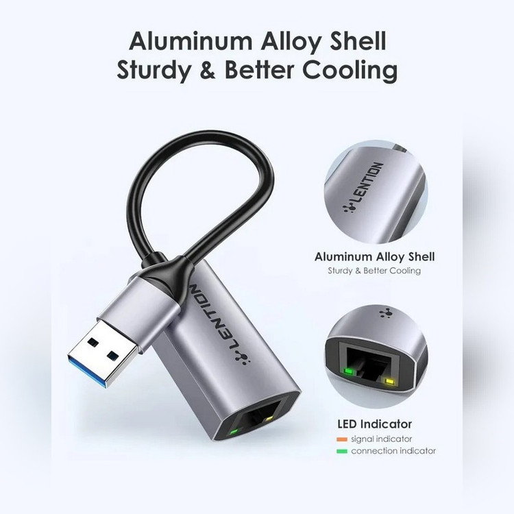 مبدل USB به RJ45 لنشن مدل HU604