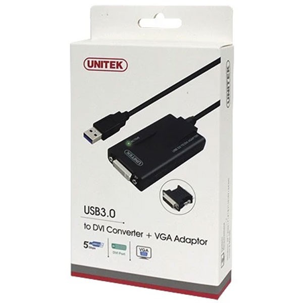 مبدل USB به VGA-DVI یونیتک مدل Y-3801