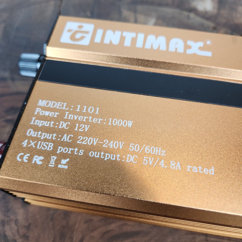 مبدل برق خودرو اینتیمکث کد 100188 ظرفیت 1000 وات