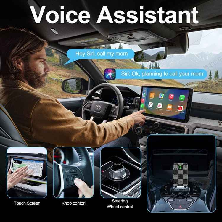 کارپلی و اندروید اتو مدل Wireless CarPlay/Android Auto به همراه مبدل USB به USB-C و کابل افزایش طول USB