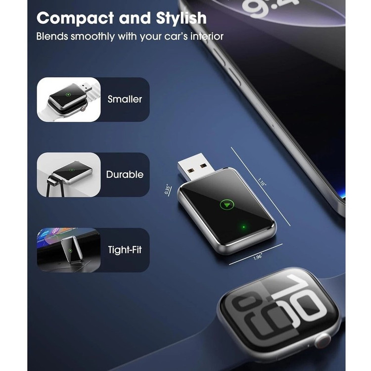 کارپلی و اندروید اتو مدل Wireless CarPlay/Android Auto Q1J به همراه مبدل USB به USB-C