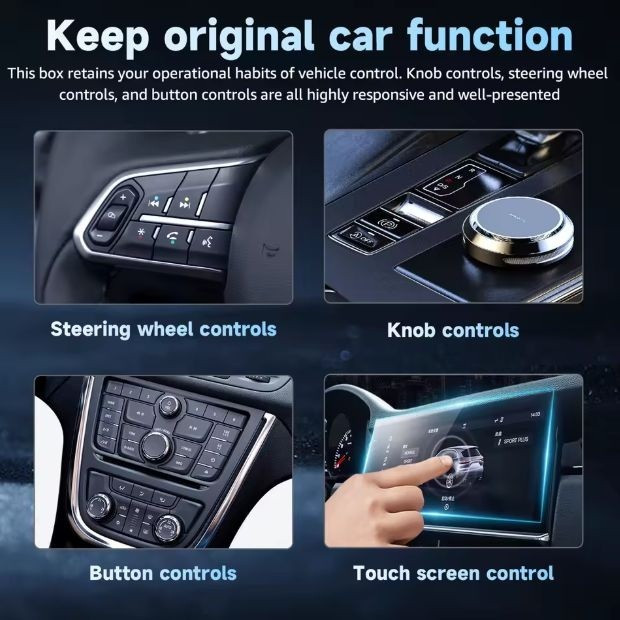 کارپلی و اندروید اتو مدل Wireless P9593 Carplay/Android Auto به همراه مبدل USB به USB-C