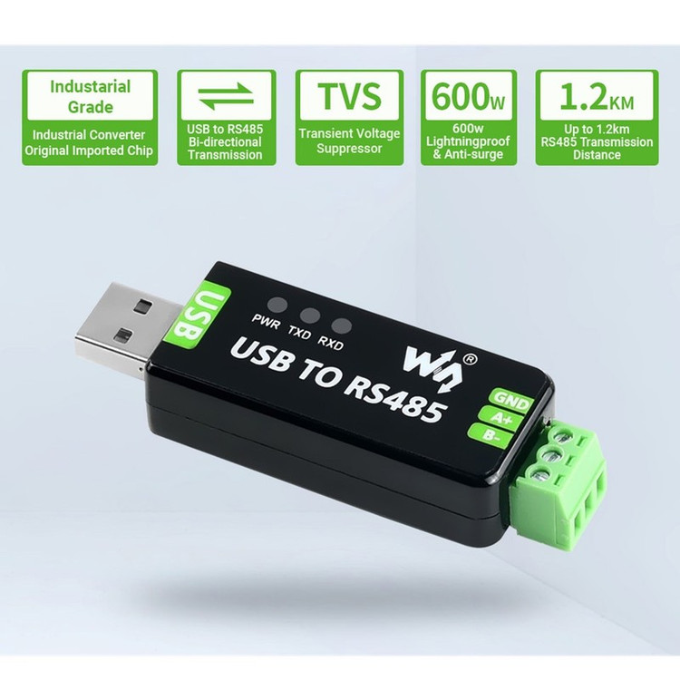 مبدل صنعتی USB به RS485 ویوشیر مدل USB TO RS485