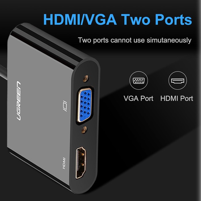 تبدیل HDMI به VGA و HDMI یوگرین مدل CM101-40744