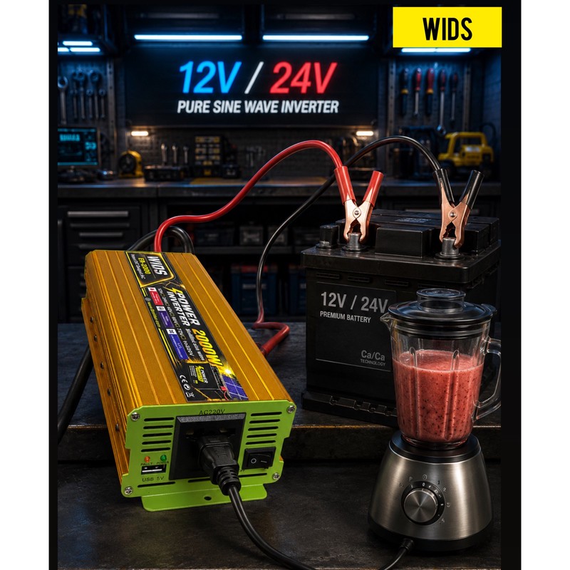 مبدل برق خودرو ویدز مدل 12V-24V-TO-220V-2000W