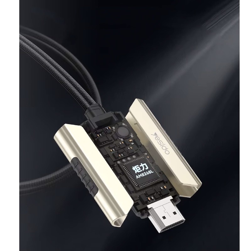 کابل تبدیل HDMI به لایتنینگ / microUSB/ USB-C یسیدو مدل HM14 طول 2 متر