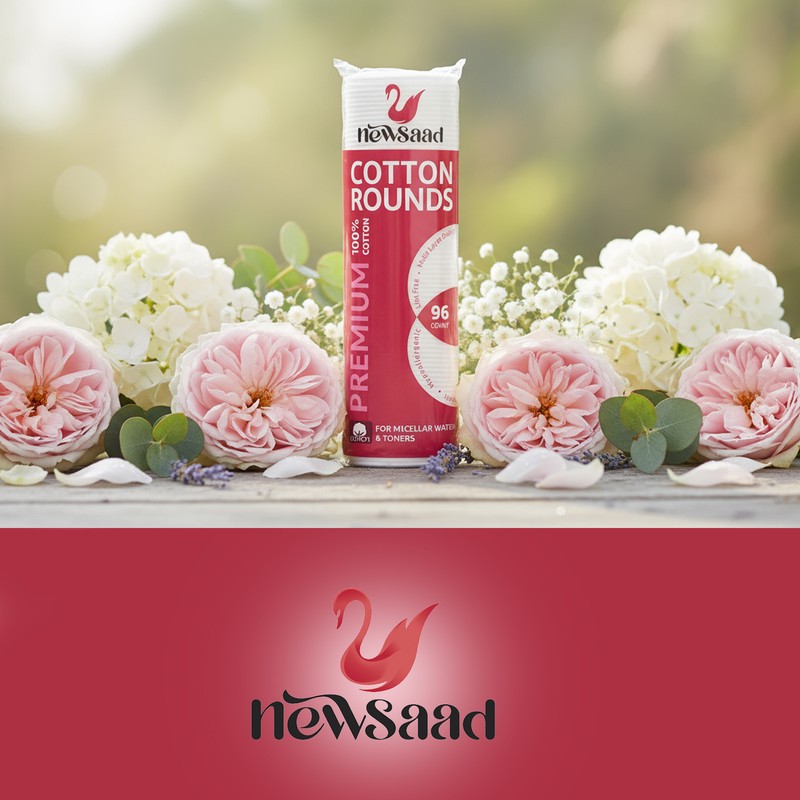 پد پاککننده آرایش صورت نیوساد مدل Cotton-Rounds ده بسته 96 عددی
