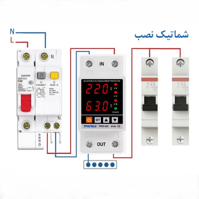 محافظ ولتاژ تکسنله مدل TVPS1-63C