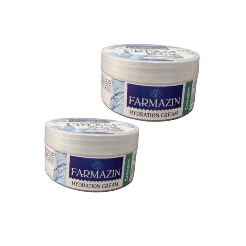 کرم مرطوب کننده دست و صورت فارمازین مدل کلاژن مناسب انواع پوست حجم 200 میلی لیتر مجموعه دو عددی
