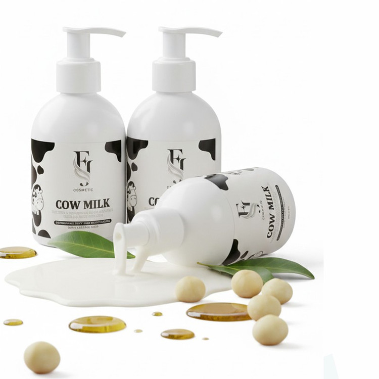 کرم آبرسان بدن افجه مدل 0COW - M4 مناسب انواع پوست حجم 200 میلی لیتر مجموعه 4 عددی