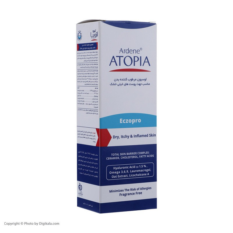 لوسیون بدن مرطوبکننده آردن آتوپیا مدل Eczopro حجم 200 میلیلیتر مناسب پوست خشک و درماتیت آتوپیک، فاقد عطر و الکل، حاوی...