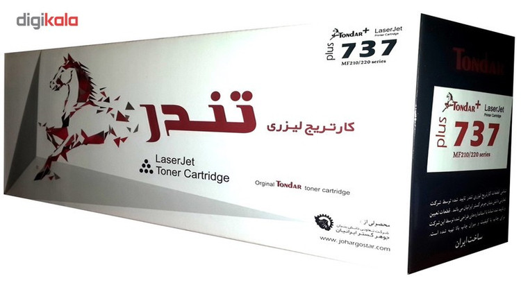 تونر مشکی تندر مدل 737 ظرفیت 2600برگی گارانتی تعویض دوساله