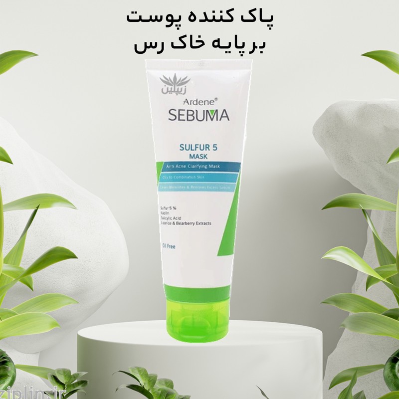 ماسک صورت آردن سبوما مدل Sulfur 5 حجم 75 میلیلیتر مناسب پوست مختلط با خاصیت ضد جوش، پاکسازی منافذ، جذب چربی اضافه، ال...