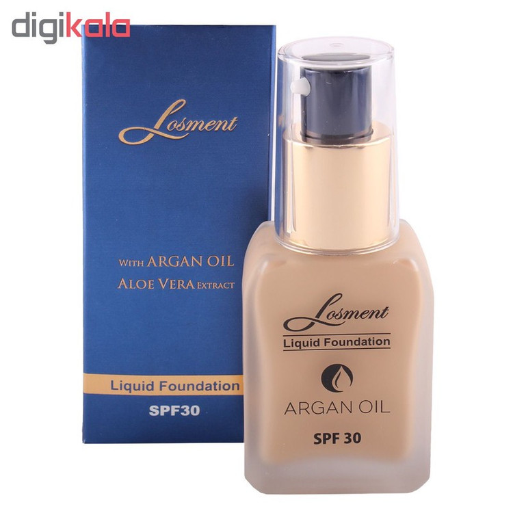 کرم پودر لوسمنت SPF30 حاوی روغن آرگان و آلوئه ورا شماره L201 حجم 36 میلی لیتر