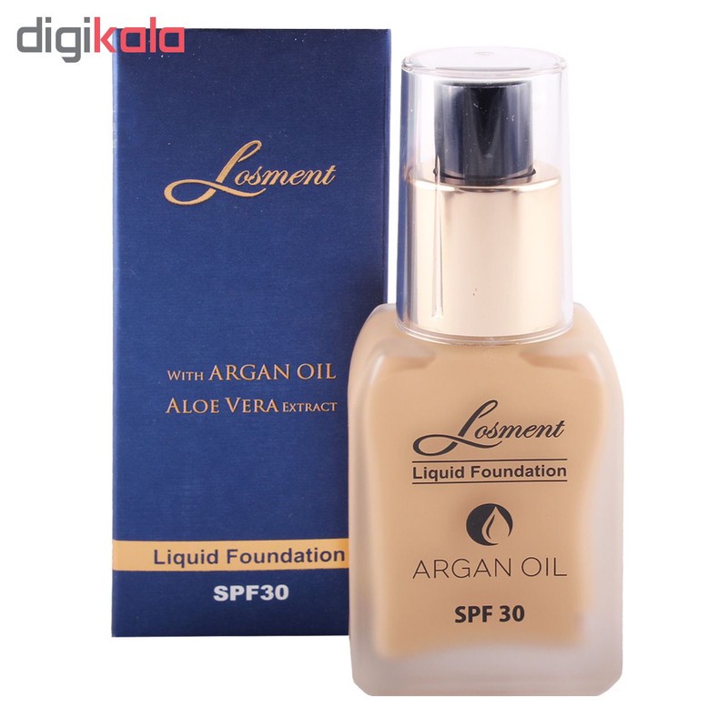 کرم پودر لوسمنت SPF30 حاوی روغن آرگان و آلوئه ورا شماره L205 حجم 36 میلی لیتر