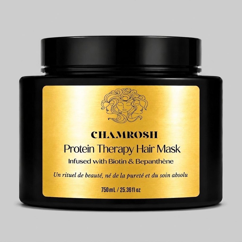 ماسک مو صاف کننده چمروش مدل پروتئین تراپی مناسب برای موهای کراتین شده و آسیب دیده حجم 750 میلی لیتر