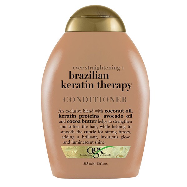 نرم کننده مو او جی ایکس مدل Brazilian Keratin Smooth حجم 385 میلی لیتر