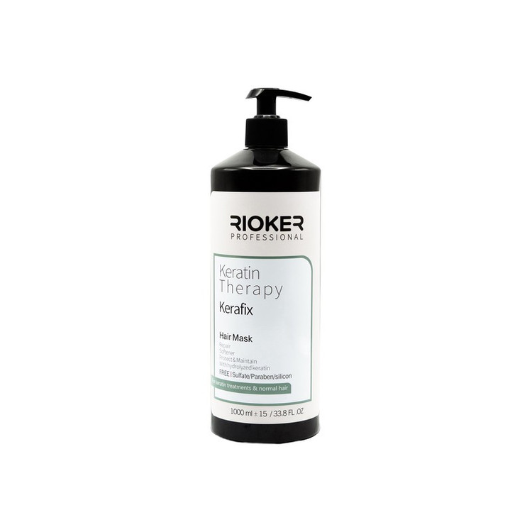 ماسک مو تثبیت کننده ریوکر مدل کرافیکس مناسب برای موهای رنگ شده و کراتین شده حجم 1000 میلی لیتر