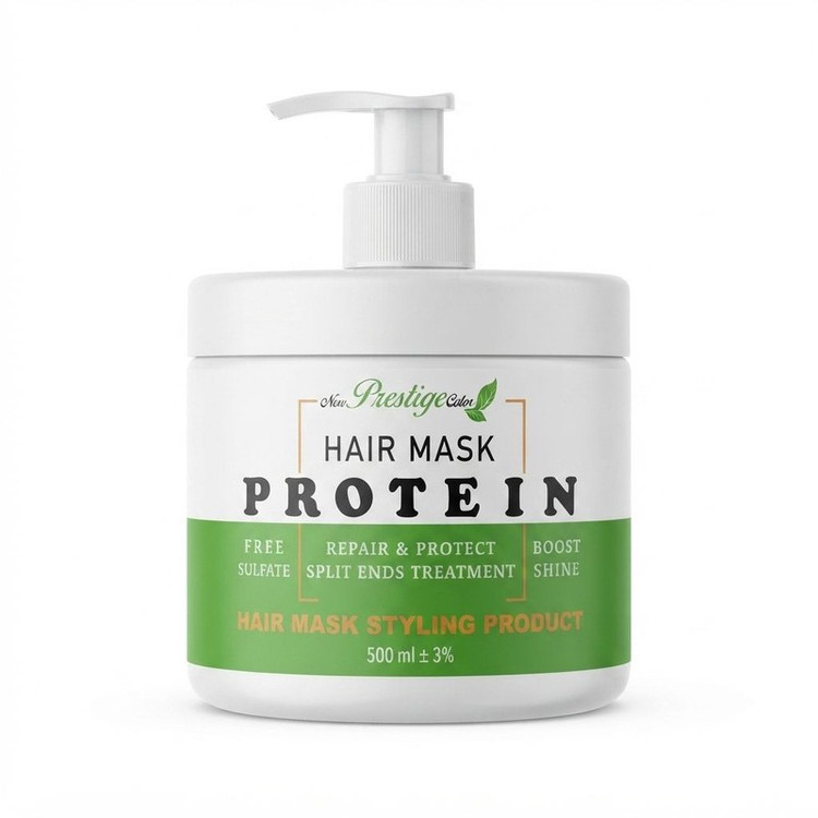 ماسک مو ترمیم کننده نیو پرستیژ کالر مدل Protein مناسب برای انواع مو حجم 500 میلی لیتر