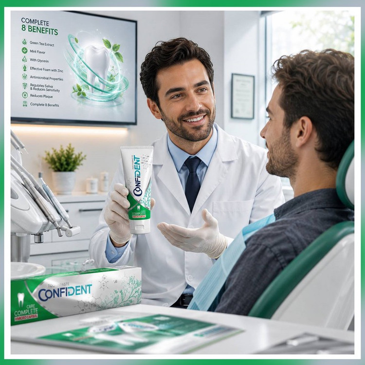 خمیر دندان محافظت از مینای دندان کانفیدنت مدل Complete Care03 حجم 70 میلی لیتر مجموعه 3 عددی