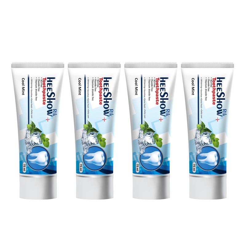 خمیر دندان هیشو ریک مدل cool mint حجم 75 میلی لیتر مجموعه 4 عددی