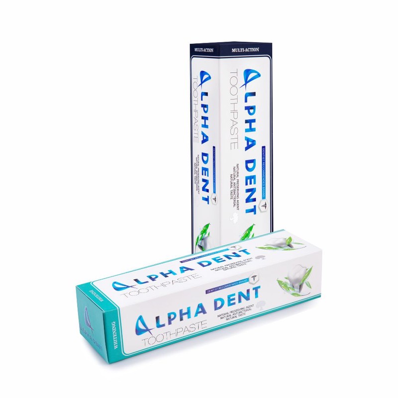 خمیر دندان آلفادنت مدل multi action and whitening حجم 75 میلی لیتر بسته 2 عددی