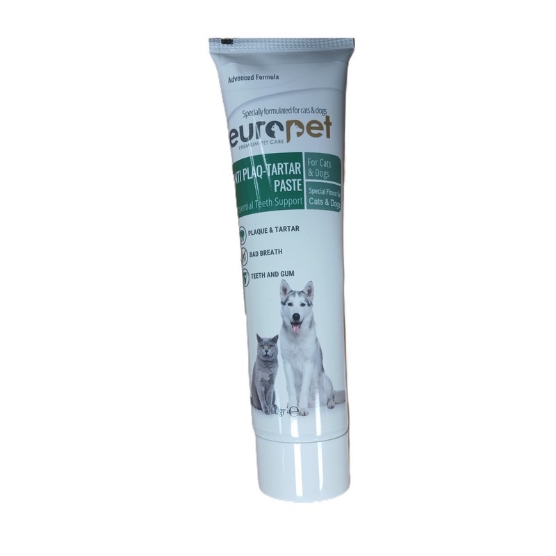 خمیر دندان خوراکی سگ و گربه یوروپت مدل آنتی تارتار وزن 100 گرم