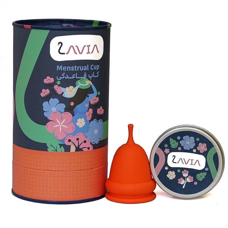 کاپ قاعدگی لاویا مدل S01 سایز کوچک به همراه ظرف نگهدارنده_x000D_ کاپ قاعدگی لاویا مدل S01