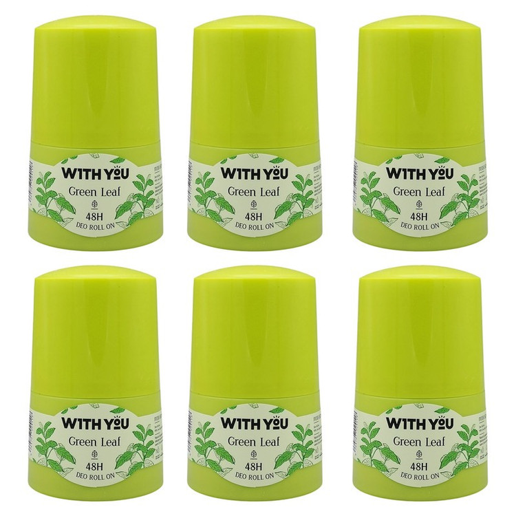 رول ضد تعریق زنانه ویت یو مدل GREEN LEAF حجم 50 میلی لیتر مجموعه 6 عددی